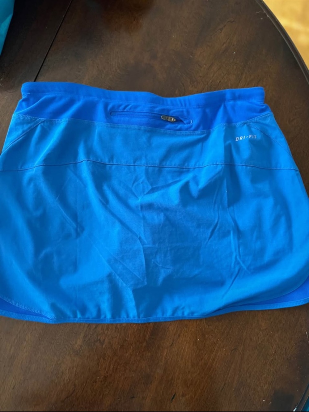 Nike Blue Athletic Skort with Drawstring Waist - Picture 2 of 4